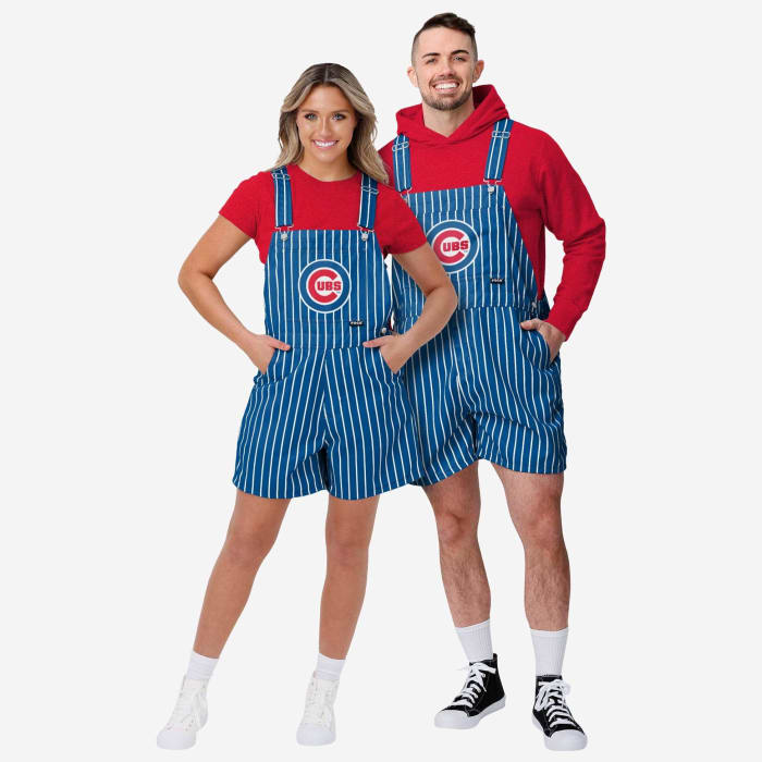 Chicago Cubs Pinstripe Bib Shortalls